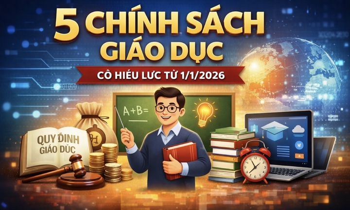 5 chính sách giáo dục mới có hiệu lực từ 1/1/2026 