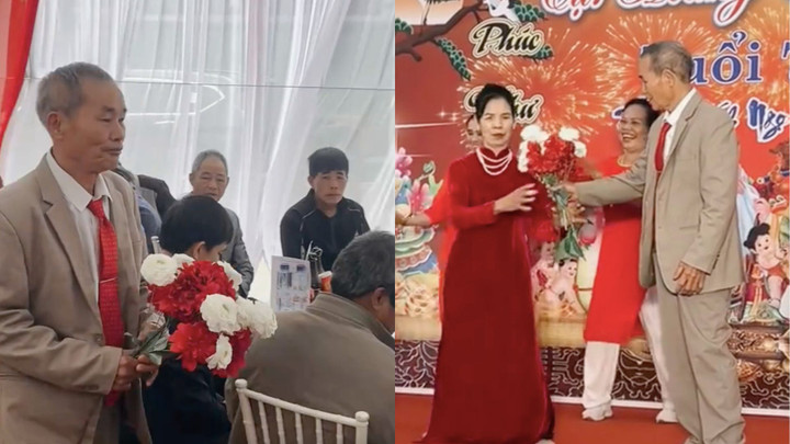 Clip cụ ông bị từ chối vẫn tặng hoa cụ bà bằng được khiến giới trẻ 'sôi trào'