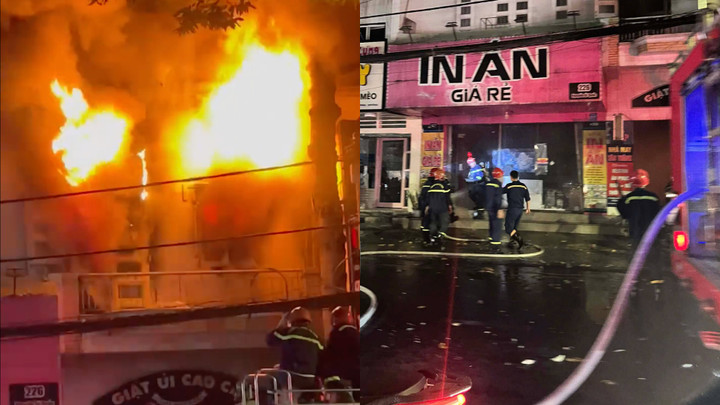 Cháy cửa hàng giặt ủi ở Đồng Nai