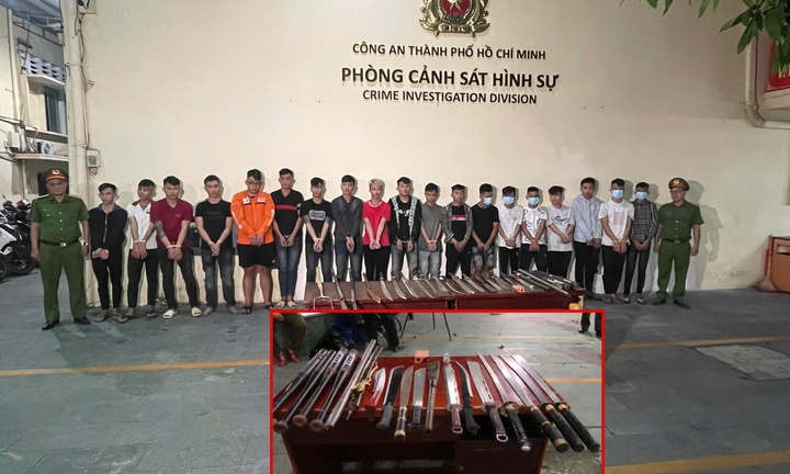 Công an TP.HCM tạm giữ 19 thanh thiếu niên hỗn chiến, gây náo loạn đường phố