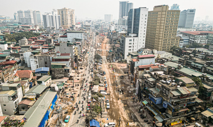 Đường Vành đai 1 thông tuyến kỹ thuật sau hơn 1 tháng thi công thần tốc