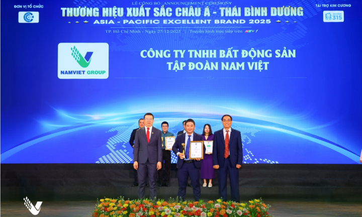 Nam Việt Group vào Top 10 Nhà môi giới BĐS Xuất sắc châu Á–Thái Bình Dương 2025