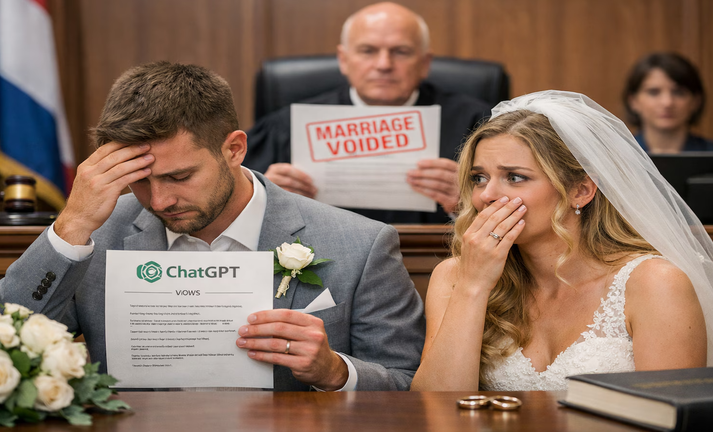 Nhờ ChatGPT soạn lời thề nguyện trong đám cưới, cặp đôi bị toà án hủy hôn