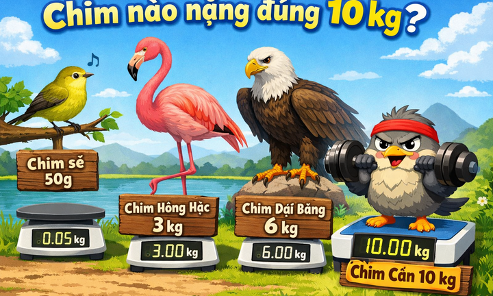 Câu đố 'hack não': Chim nào nặng đúng 10 kg?