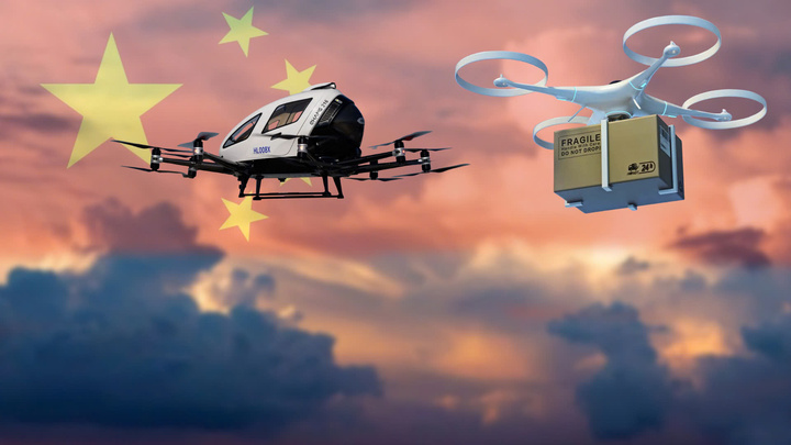 Taxi bay, drone giao hàng: Trung Quốc đang biến bầu trời thành mỏ vàng mới 