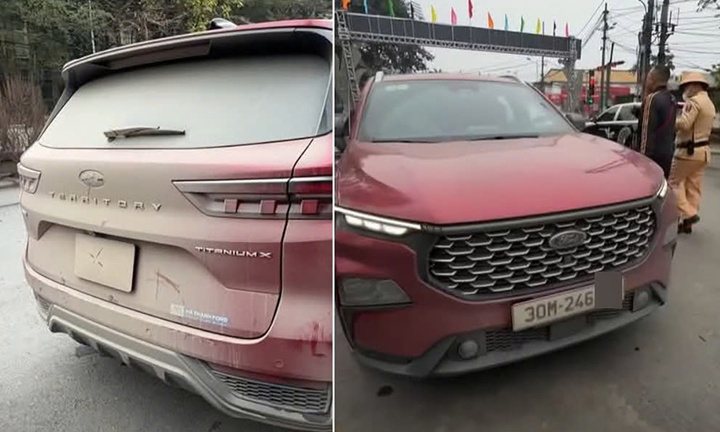 Xe đi trời mưa làm bùn đất che kín biển số, tài xế có bị xử phạt?
