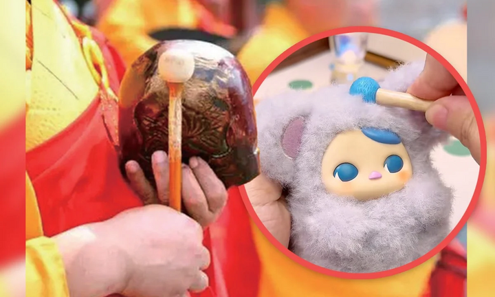 Sau cơn sốt Labubu, giới trẻ Trung Quốc rộ mốt búp bê 'gõ mõ' giải nghiệp