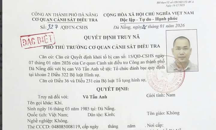 Truy nã đặc biệt kẻ cầm đầu đường dây cá độ bóng đá liên tỉnh