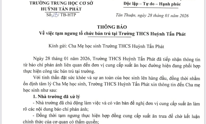 Nhiều trường học ở TP.HCM tạm ngưng bán trú sau nghi vấn thực phẩm không an toàn