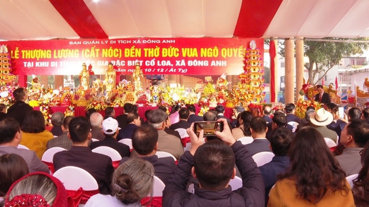 Trang trọng Lễ Thượng lương công trình Đền thờ Đức vua Ngô Quyền