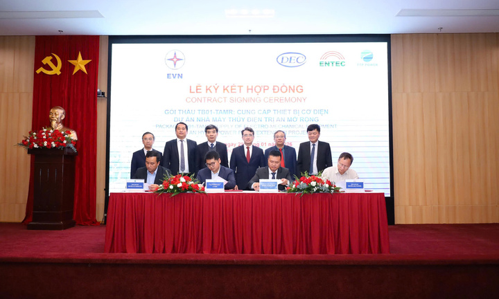 Lễ ký gói thầu TB01-TAMR cung cấp thiết bị cơ điện - Dự án NMTĐ Trị An mở rộng