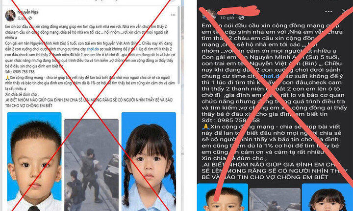 Bác tin '2 trẻ nhỏ bị bắt cóc ở khu Times City, Hà Nội'