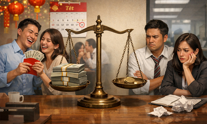 Ấm ức tích tụ cả năm bùng nổ khi so sánh thưởng Tết