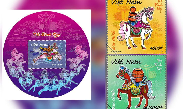 Lần đầu tiên hình tượng 'Ngựa 9 Hồng Mao' xuất hiện trên tem Tết Việt Nam