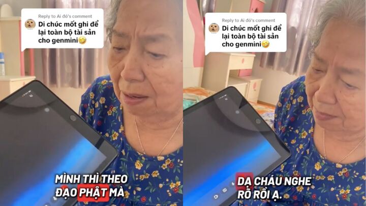 Clip cụ bà cảm ơn AI nói chuyện với mình gây xót xa về nỗi cô đơn của người già