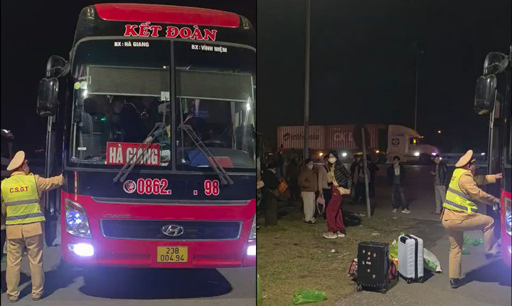 Xe khách 41 chỗ 'nhồi' 72 người, tài xế và chủ xe bị phạt gần 200 triệu đồng