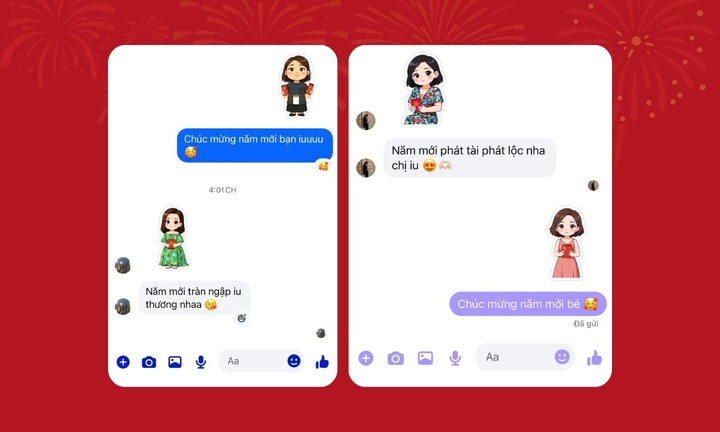 Cách tạo sticker xin lì xì trên tin nhắn Facebook Messenger