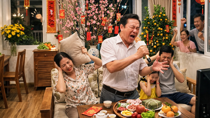 Hàng xóm hát karaoke xuyên Tết: Cuộc 'tra tấn' thính giác không hồi kết