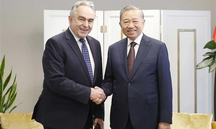 Tổng Bí thư Tô Lâm tiếp cựu Thứ trưởng thứ nhất Bộ Ngoại giao Mỹ Kurt Campbell