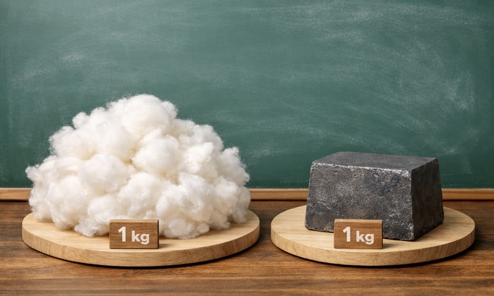 Đố toán 'hack não': 1 kg bông và 1 kg sắt, cái nào nặng hơn? 