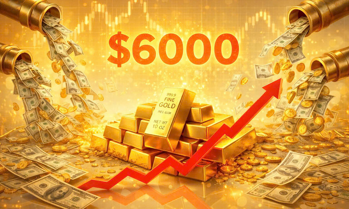 UOB dự báo giá vàng lên tới 6.000 USD/ounce