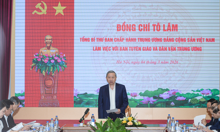 Tổng Bí thư Tô Lâm làm việc với Ban Tuyên giáo và Dân vận Trung ương