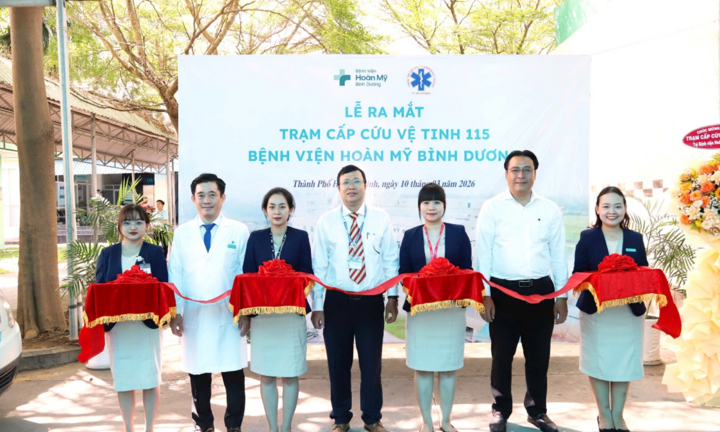 Bệnh viện Hoàn Mỹ Bình Dương ra mắt trạm cấp cứu vệ tinh 115
