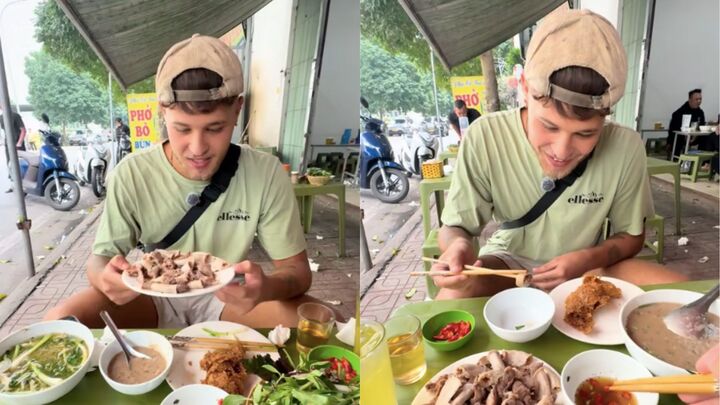 Anh Tây ăn sáng với lòng lợn và rượu táo mèo, khen 'điên rồ mà ngon nhức nách'
