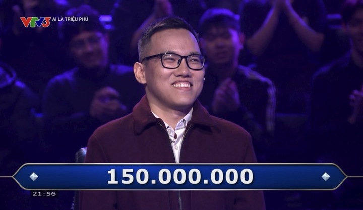 Chàng trai ẵm 150 triệu đồng, lập kỷ lục mới tại 'Ai là triệu phú'