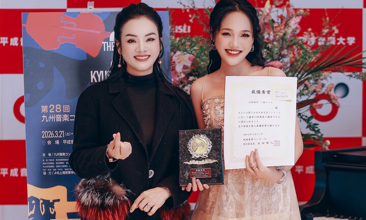 Học trò PGS.TS Tân Nhàn giành giải Nhất cuộc thi âm nhạc quốc tế ở Nhật Bản