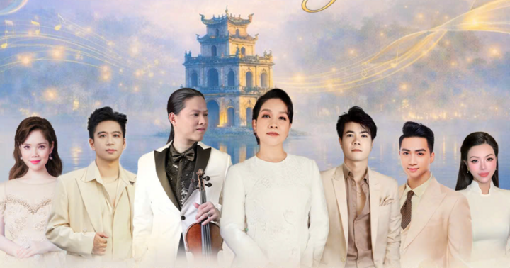 Diva Mỹ Linh, nghệ sĩ violin Anh Tú biểu diễn trong concert miễn phí ở phố đi bộ Hà Nội