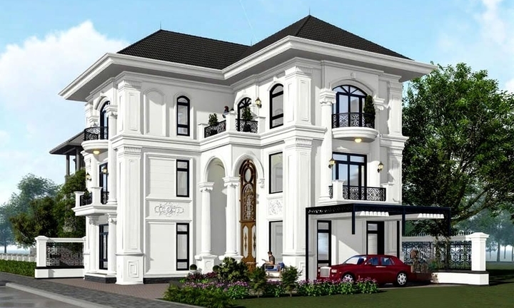 Những mẫu nhà 3 tầng chữ L được yêu thích hiện nay 