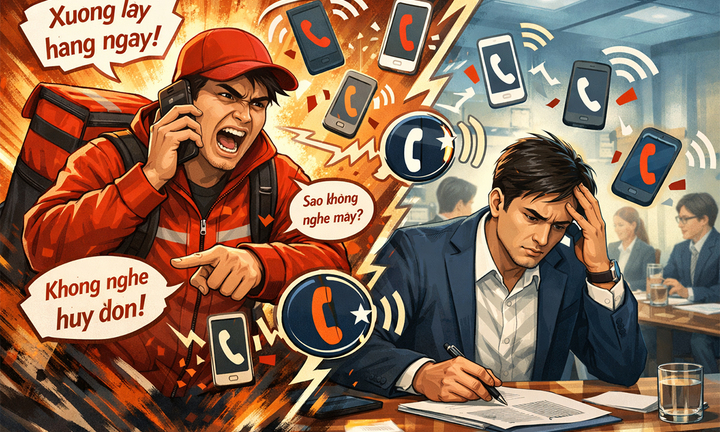 Shipper gọi lấy hàng dồn dập, nhiều người ví như bị đòi nợ