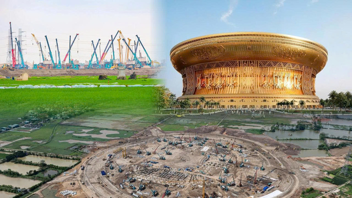 Tiến độ 'thần tốc' trên đại công trường sân vận động lớn bậc nhất thế giới