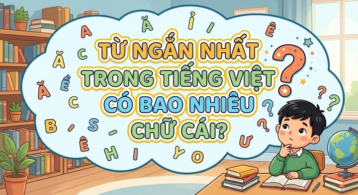 Câu đố: Từ ngắn nhất trong tiếng Việt có bao nhiêu chữ cái?