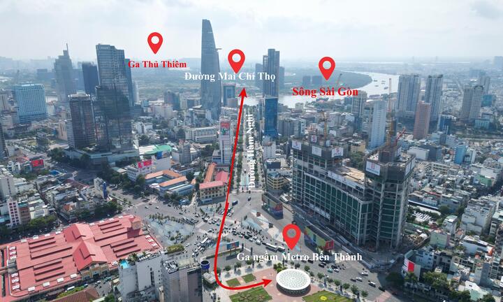 Cận cảnh vị trí sẽ xây dựng 2 tuyến Metro ngầm xuyên sông Sài Gòn