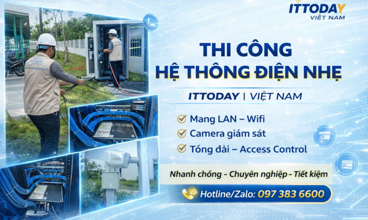 Thi công hệ thống điện nhẹ & thi công mạng LAN chuyên nghiệp