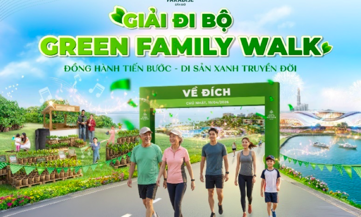 Giải đi bộ Green Family Walk: Hành trình '3 trong 1' tại Vinhomes Green Paradise