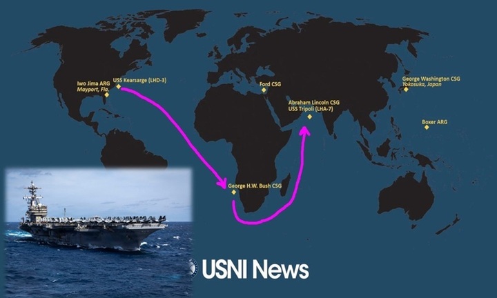 Tiến vào Trung Đông, tại sao tàu sân bay Mỹ phải 'né' Biển Đỏ?