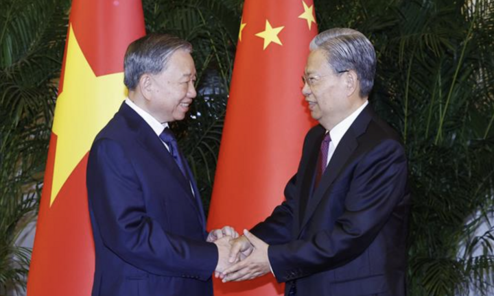 Tổng Bí thư, Chủ tịch nước Tô Lâm hội kiến Ủy viên trưởng Nhân đại toàn quốc Trung Quốc