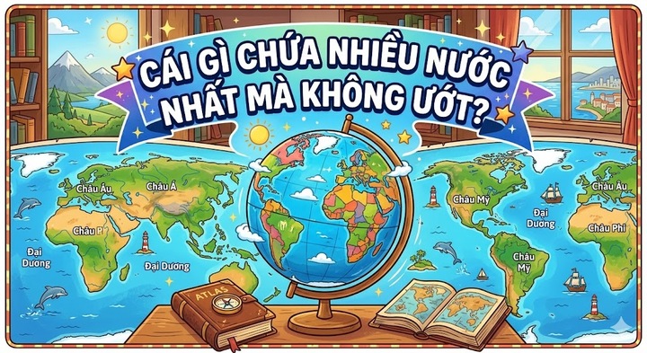 Cái gì chứa nhiều nước nhất mà không hề bị ướt?