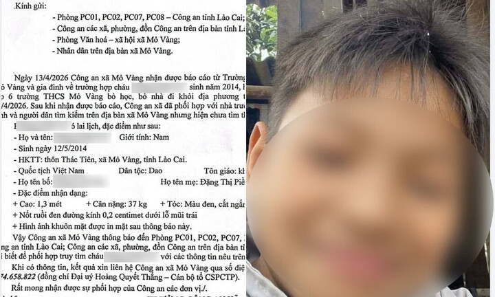 Bé trai mất tích sau khi bị bố đánh, lãnh đạo xã tiết lộ chi tiết khó tin