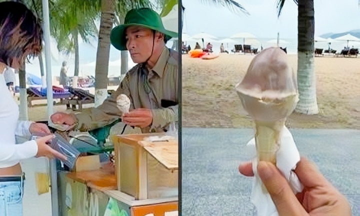 Bán kem 100.000 đồng/cây cho du khách, người đàn ông bị tạm giữ xe