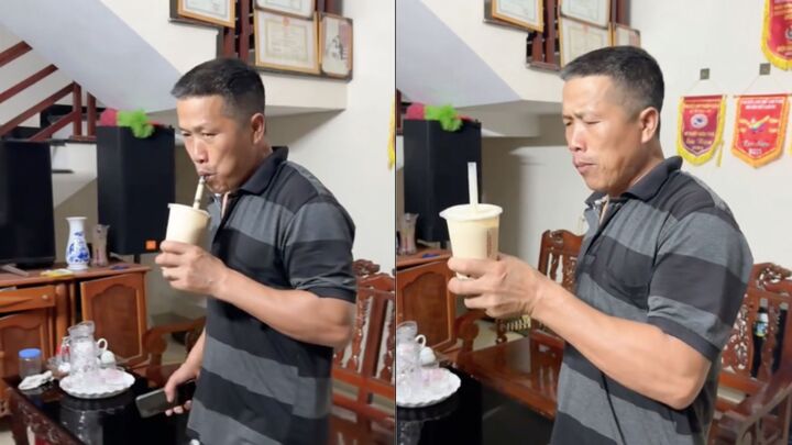 Bị bố cấm uống trà sữa, con gái tung chiêu 'tòa không thử không hiểu được đâu'