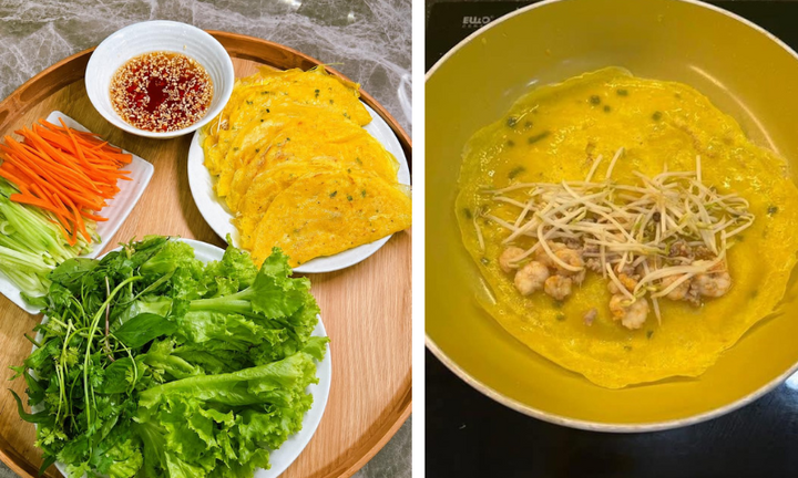 Cách làm bánh xèo bằng chảo chống dính siêu dễ 