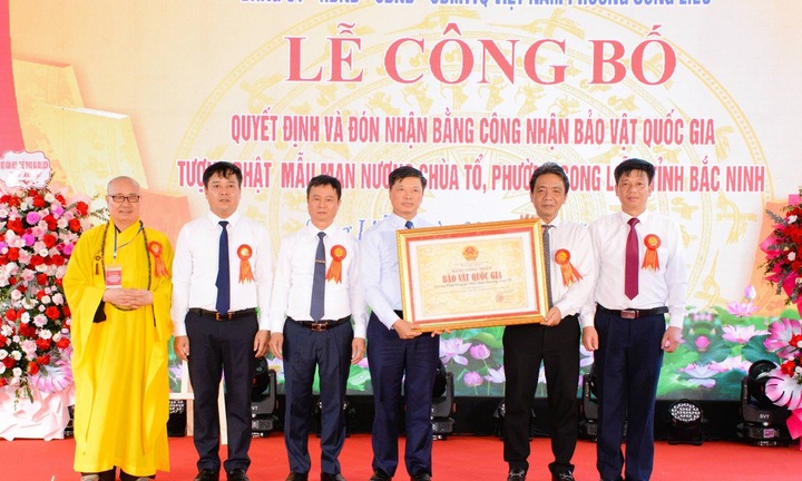 Bắc Ninh: Đón Bằng công nhận Bảo vật quốc gia Tượng Phật Mẫu Man Nương