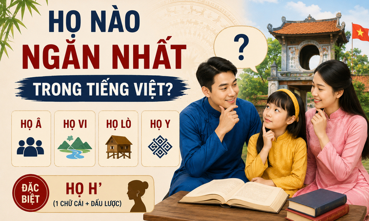 Họ nào ngắn nhất trong tiếng Việt?