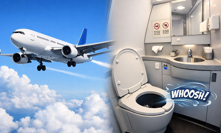 Khám phá cách thức hoạt động nhà vệ sinh trên máy bay