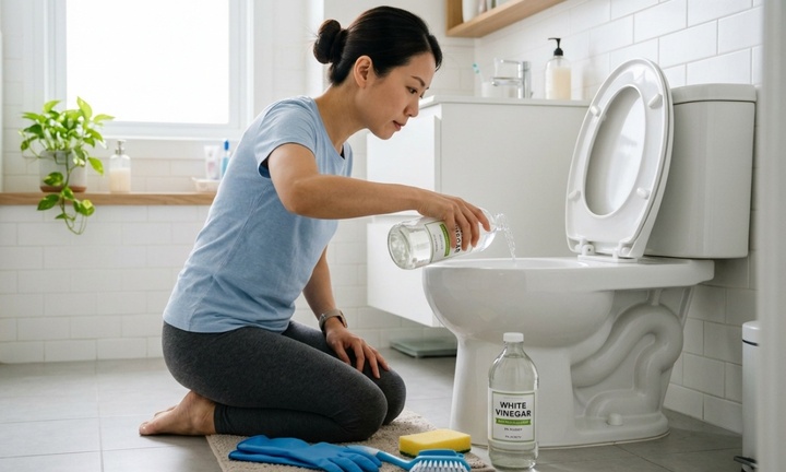 Đổ giấm vào bồn cầu qua đêm có tác dụng gì?