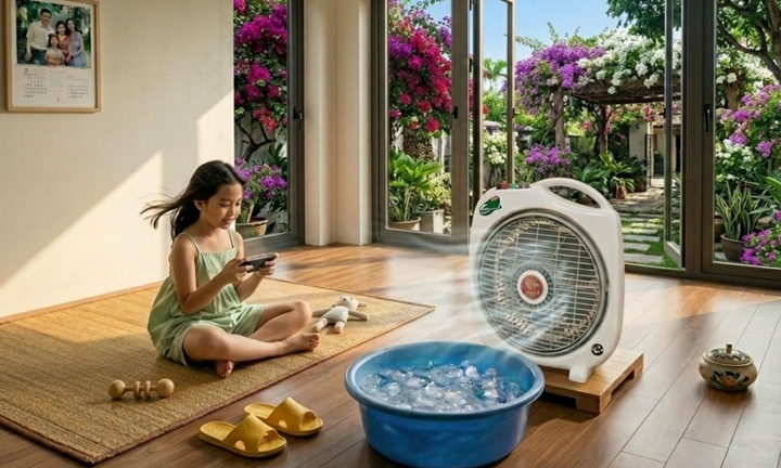 Đặt chậu nước trước quạt có làm mát phòng hơn?